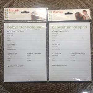 Parents Babysitter Notepads Magnetic - Lot of 2 Packages